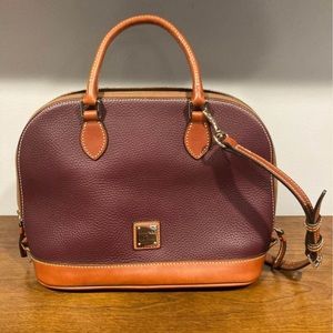 Dooney & Bourke burgundy satchel handbag like new condition, only carried twice.